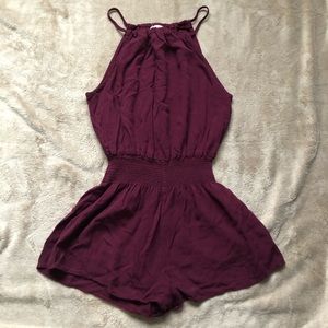 maroon romper